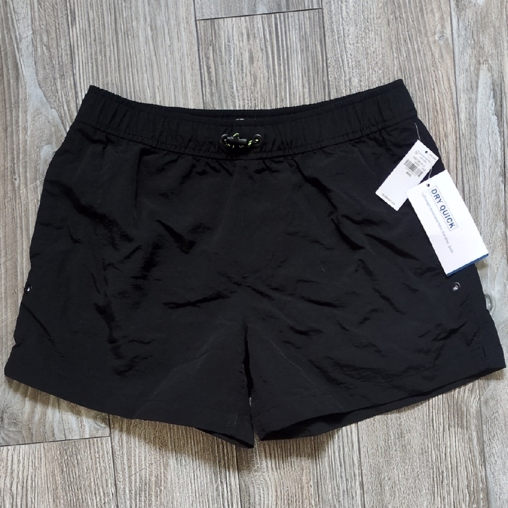 5/$25 NWT Old Navy Kids Black Athletic Quick Dry Shorts Size 8